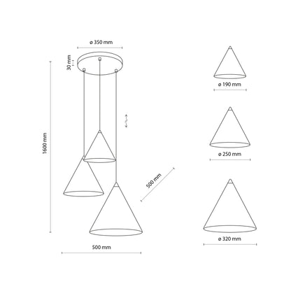 Suspension CONO Mix moderne et minimaliste 3