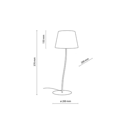 Lampe de nuit orange NICOLA de style moderne du milieu du siècle