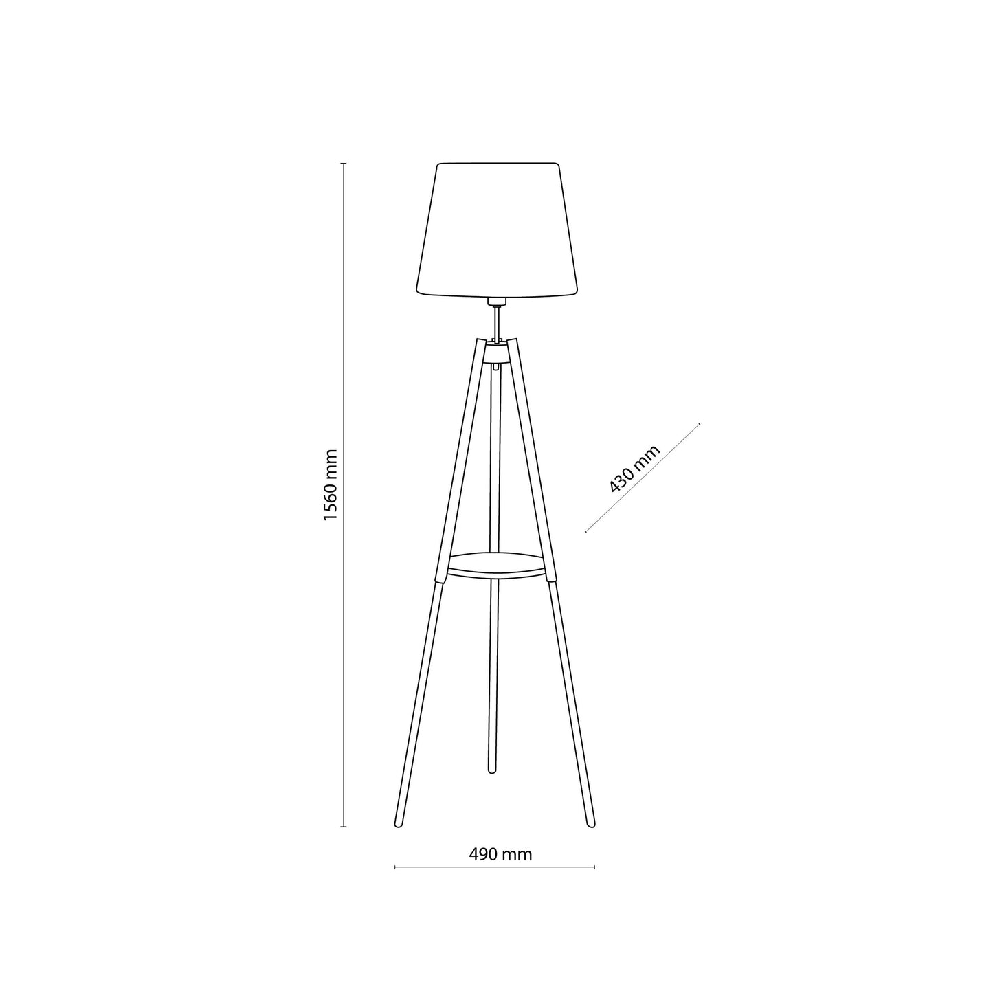 Lampadaire de table à plateau blanc VAIO