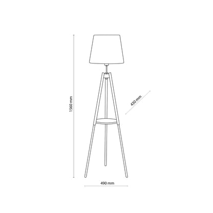 Lampadaire de table à plateau blanc VAIO