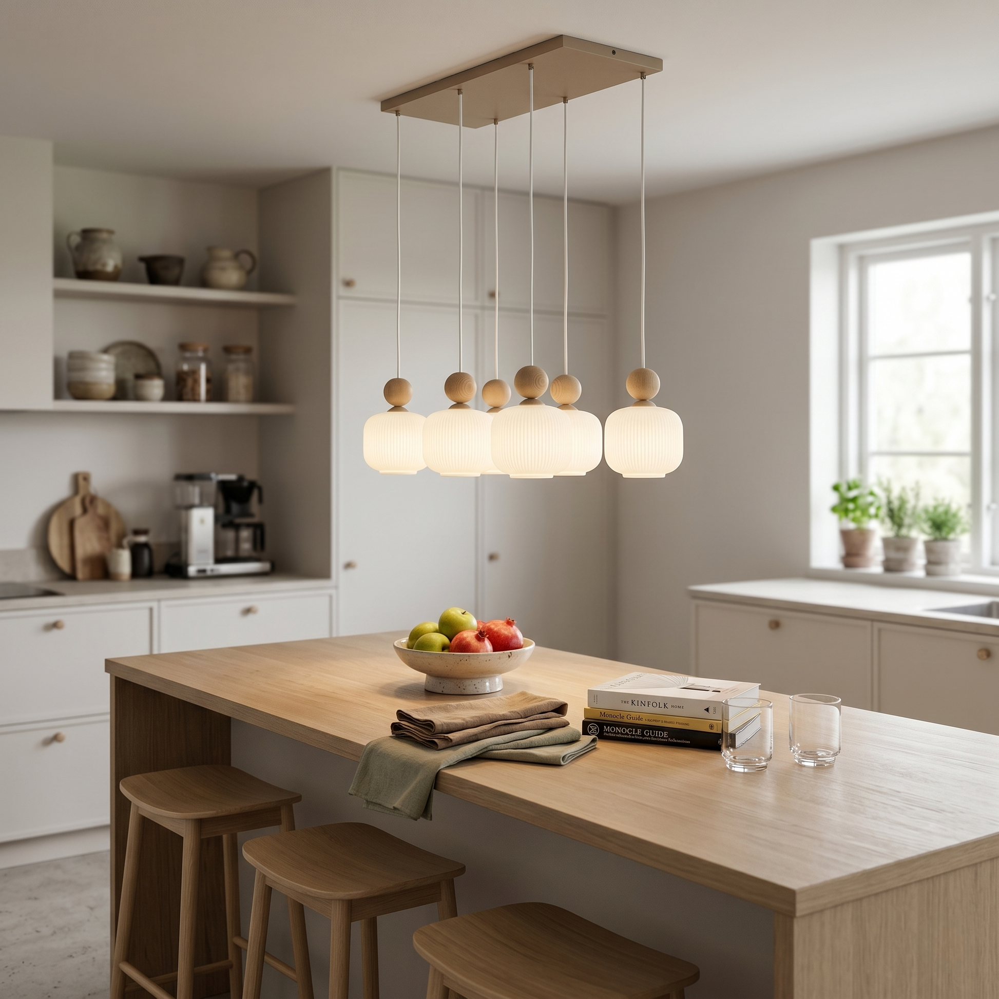 Ballo 6-Light Scandinavian Pendant Light for Dining Table & Kitchen Island LumoCrafts