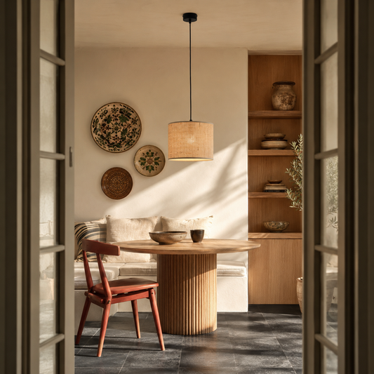 JUTE Natural Woven Pendant Light for Dining Room, Bedroom & Warm Scandinavian Interiors LumoCrafts