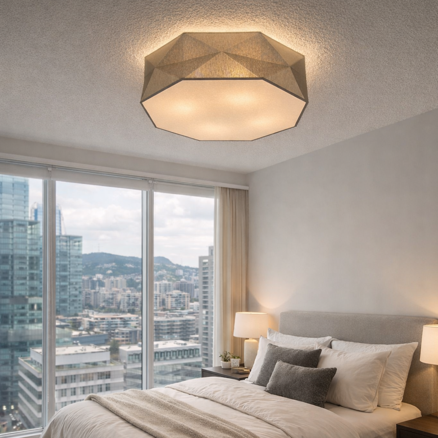 KANTOOR Gray Modern Flush Mount Light   (Clearance) Lumocrafts