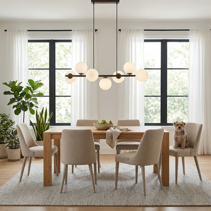 ESTERA Brown Scandinavian  Pendant Light 7 LumoCrafts