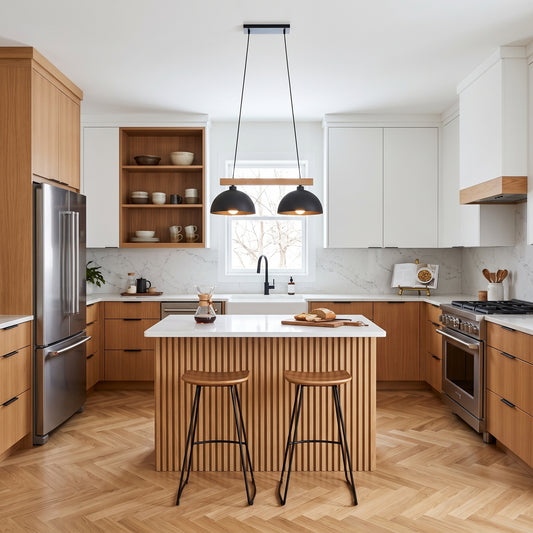 OSLO 2-Light Scandinavian Pendant Light for Kitchen Island, Dining Table & Modern Interiors