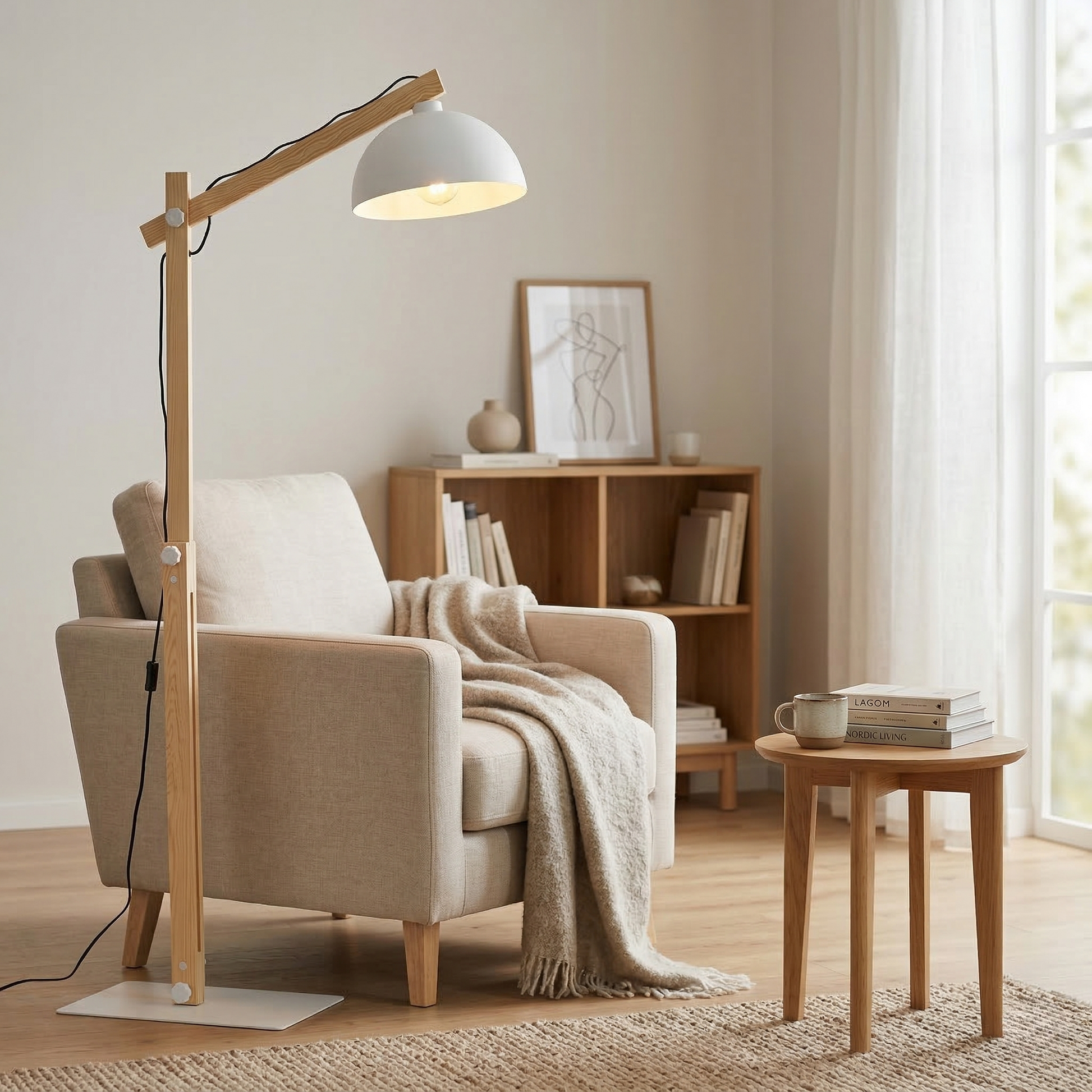 OSLO White Scandinavian Floor Lamp  (Clearance) Lumocrafts