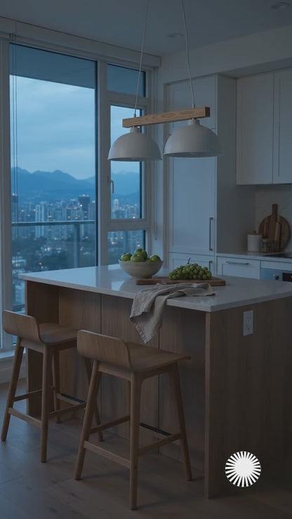 OSLO White Scandinavian Pendant Light for Kitchen Island & Dining