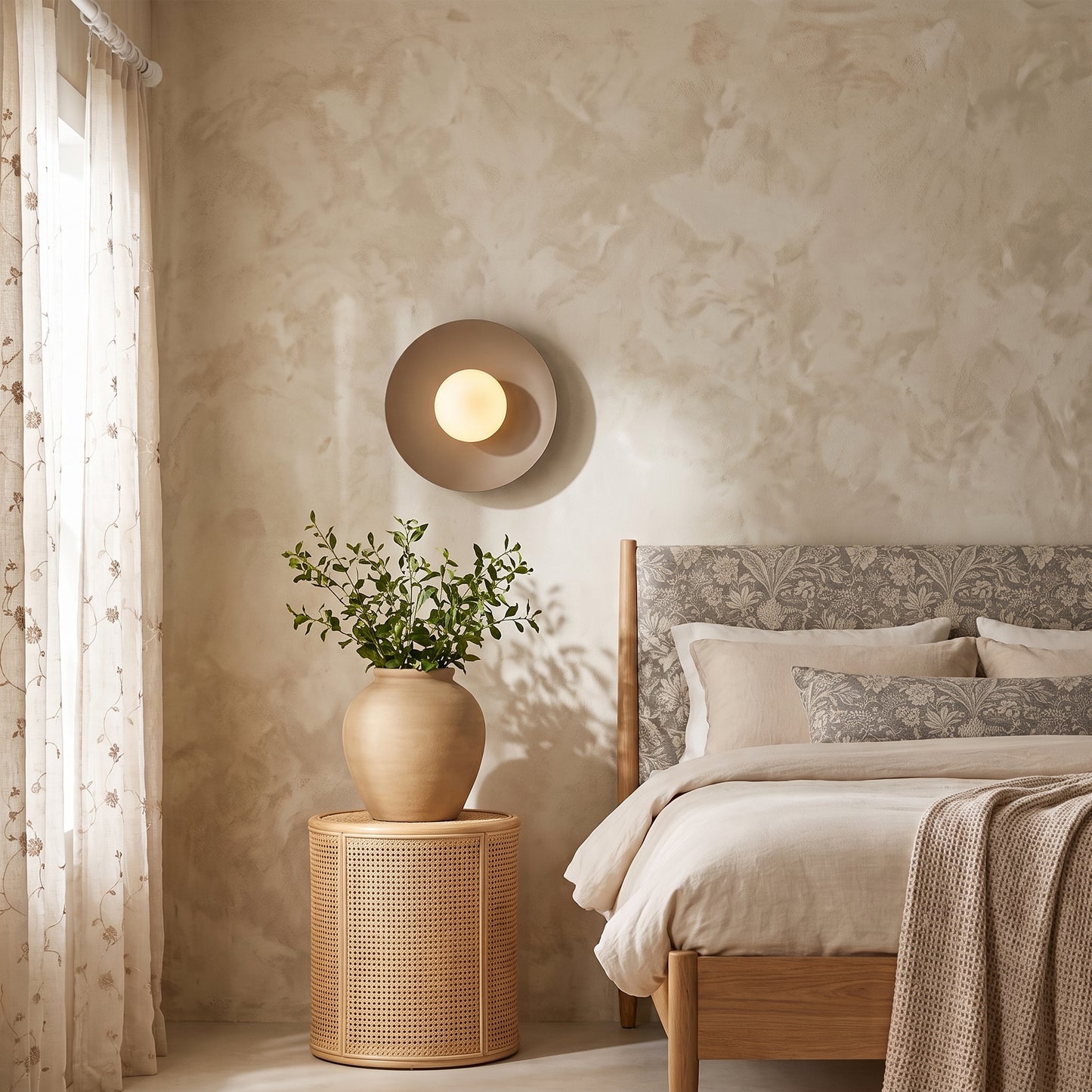Applique murale minimaliste scandinave en ardoise pour chambre, couloir et salon